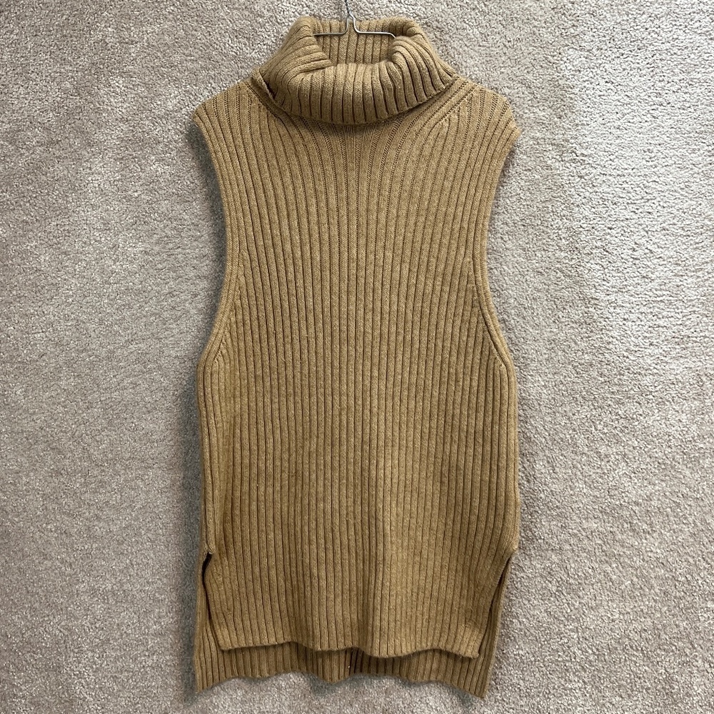 H&M Tan Ribbed Mini Dress